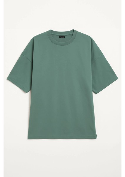 Kadın Bisiklet Yaka Oversize %100 Pamuk t-Shirt fiyatları