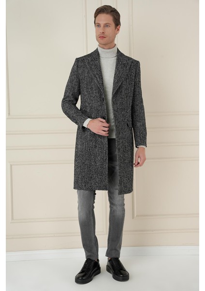 Plt 085 Siyah Klasik Palto