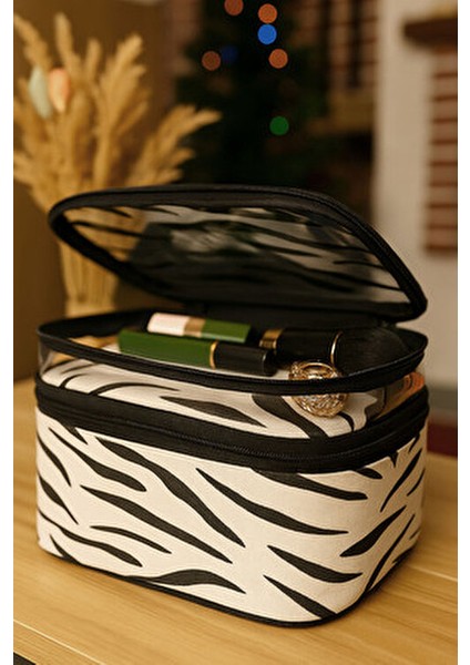 Kadın Makyaj Çantası Iki Geniş Bölmeli Askılı Katlanabilir Bakım Seyahat Organizer Makyaj Çantası fiyatları