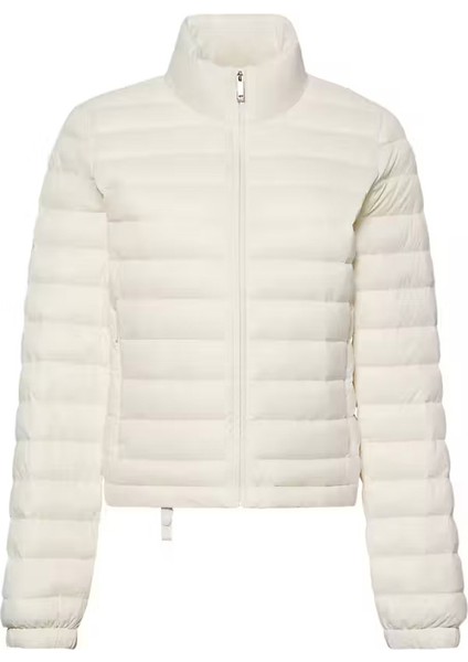 Kadın Regular Fit Dik Yaka Hafif Şişme Mont - Krem