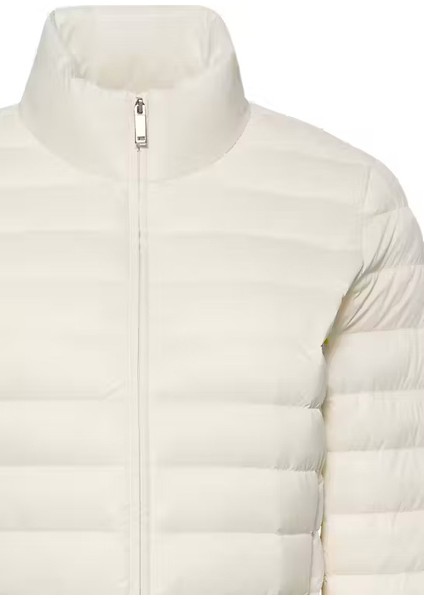 Kadın Regular Fit Dik Yaka Hafif Şişme Mont - Krem modelleri