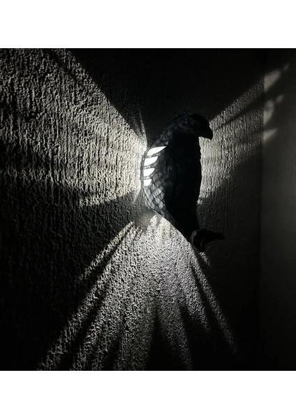 Kartal Temalı 3D Gece Lambası, Pilli, Beyaz Led, Siyah Renk modelleri