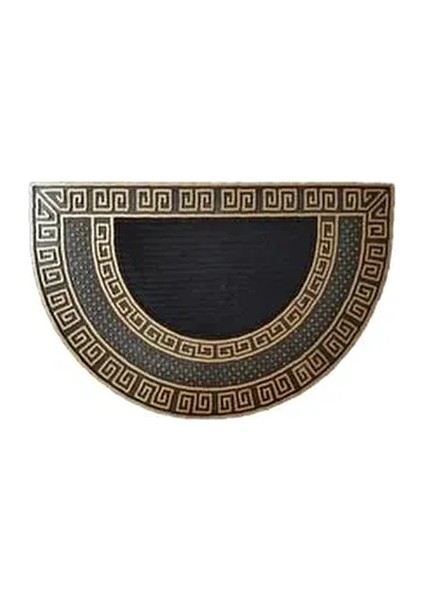 Dış Kapı Önü Paspası Oval Altın Renk Kaymaz Taban