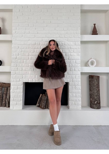 Kadın Premium Yakalı Ithal Suni Kürk fiyatları