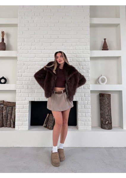 Kadın Premium Yakalı Ithal Suni Kürk modelleri