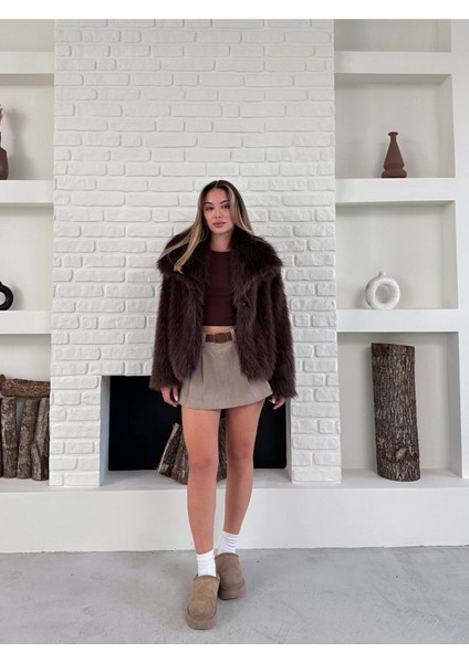 Kadın Premium Yakalı Ithal Suni Kürk indirimleri