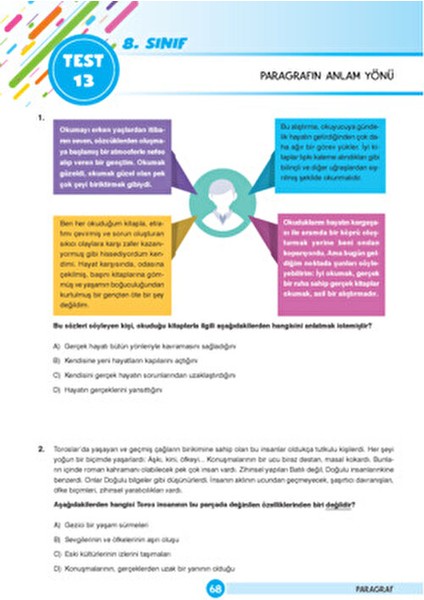 8. Sınıf Paragraf Doğru Başlangıç Soru Bankası Fix Çıkan Sorular indirimleri