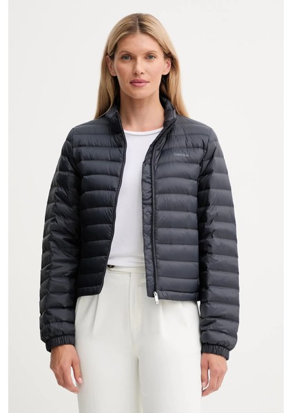 Kadın Regular Fit Dik Yaka Hafif Şişme Mont - Lacivert