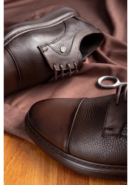 Hakiki Deri Erkek Klasik Ayakkabı Kahverengi indirimleri