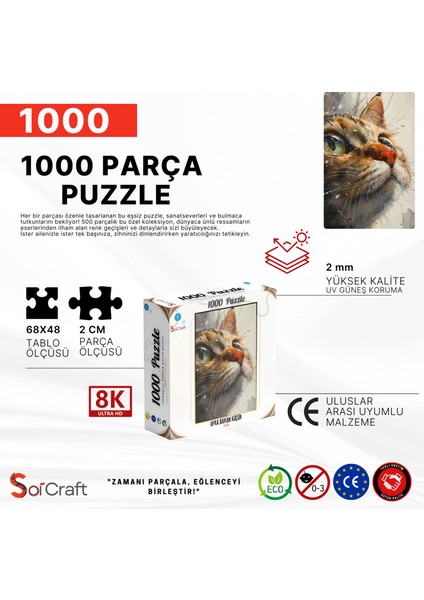 1000 Parça Puzzle Ufka Bakan Küçük Kalp fırsatları
