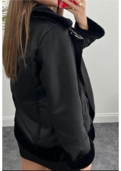 Içi Komple Kürklü Biker Hafif Mont fırsatları