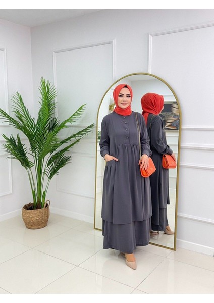 Kadın Tesettür Takım 2'li Tunik & Pantolon Takımı