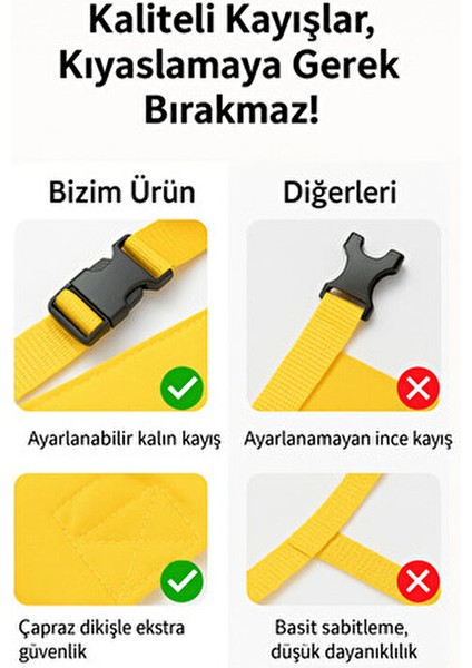 Taşınabilir Güvenli Mama Sandalyesi - Aibar Marka, Sarı Renk indirimleri