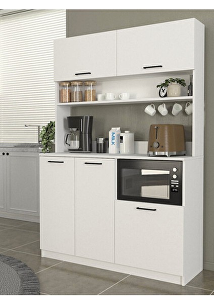 Tuco 3 Kapaklı Mutfak Dolabı Kahve Köşesi Çok Amaçlı Dolap Beyaz fiyatları