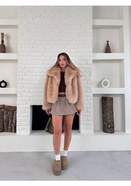 Kadın Premium Yakalı Ithal Suni Kürk fırsatları