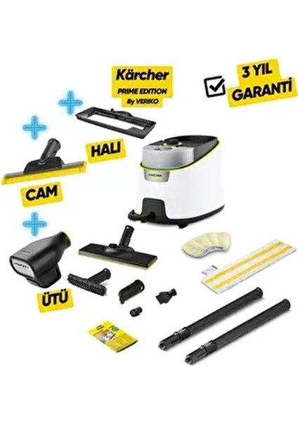 Sc 4 Deluxe Prime Buharlı Temizlik Makinesi By Veriko Edition, Ütü, Cam, Halı, 2 Yıl Garanti