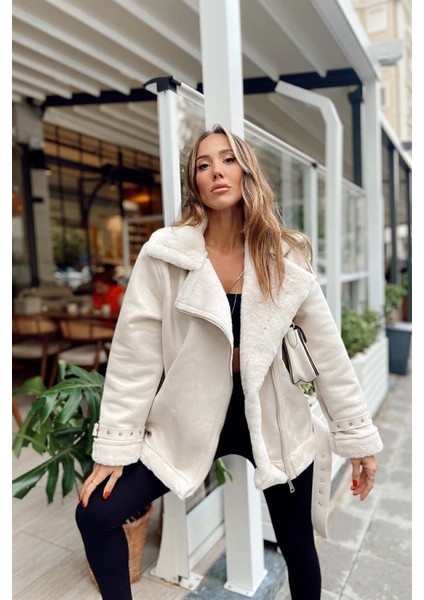 Kadın Içi Rapitli Kemer Detaylı Süet Mont fırsatları