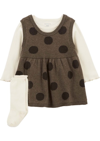 Kız Bebek 3'lü Salopet Set