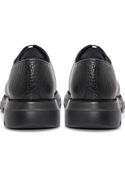 Kalın Taban Flotter Deri Casuel Siyah Ayakkabı 9867 fırsatları