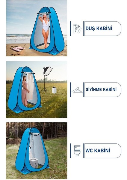 Otomatik Kamp Çadırı -Kabin Çadır - Duş / Giyinme / Kamp Tuvalet Çadırı - 120X120X190 Giyinme Çadırı fırsatları