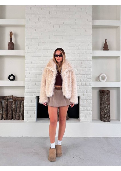 Kadın Premium Yakalı Ithal Suni Kürk modelleri