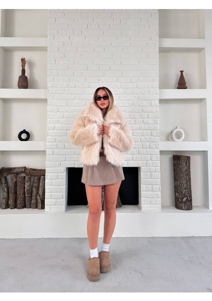 Kadın Premium Yakalı Ithal Suni Kürk indirimleri