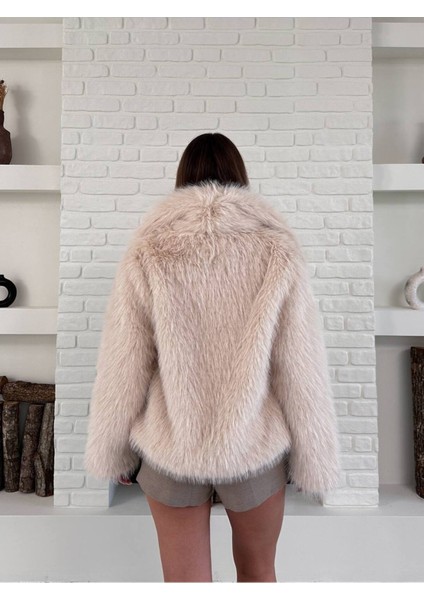 Kadın Premium Yakalı Ithal Suni Kürk