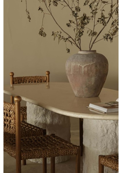 Traverten Patlatma Modelli Yemek Masası -Soly modelleri