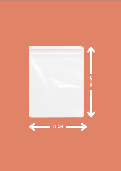 Posetciniz Kilitli Şeffaf Poşet 19X25 cm 100 Adet Saklama Poşeti