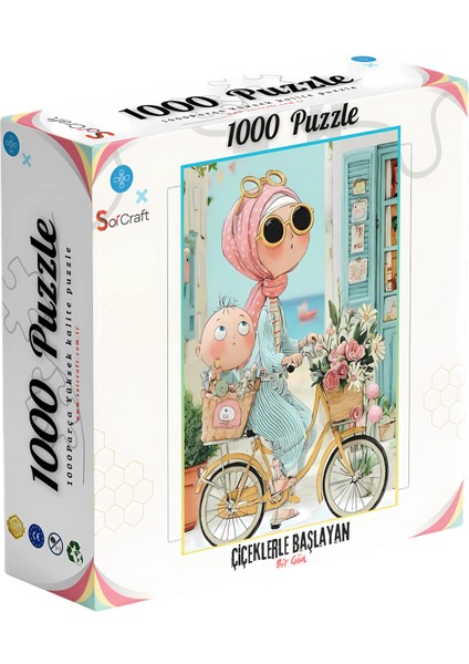 1000 Parçaa Puzzle Çiçeklerle Başlayan Bir Gün