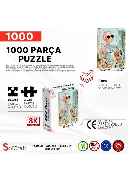 1000 Parçaa Puzzle Çiçeklerle Başlayan Bir Gün