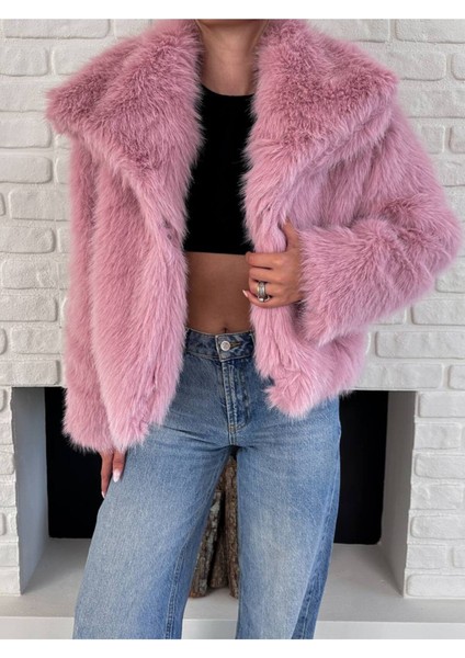 Kadın Premium Yakalı Ithal Suni Kürk