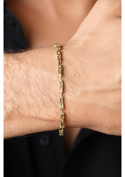 14 Ayar Altın Kral Zincir Erkek Bileklik