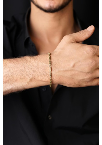 14 Ayar Altın Kral Zincir Erkek Bileklik fırsatları