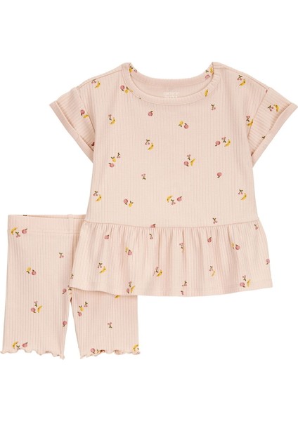 Kız Bebek Şortlu Set