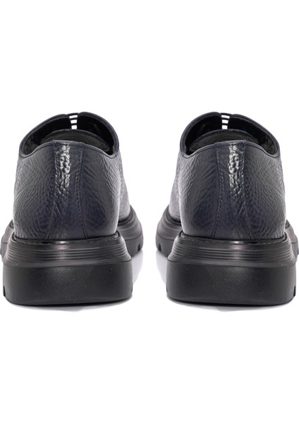 Kalın Taban Flotter Deri Casuel Lacivert Ayakkabı 9867 fırsatları