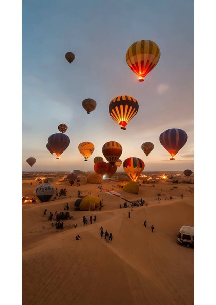 Uçan Balonlar ve Huzur Ev Duvar Salon Güzellik Salonu Ofis Dükkan Dekarasyon Kanvas Tablo fiyatları