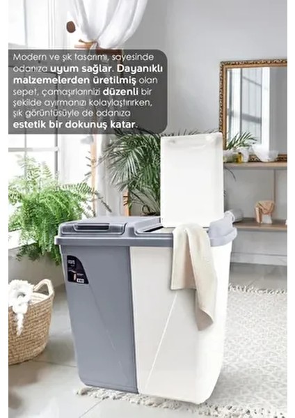 7'li Banyo Seti - 90 Lt Kirli Sepeti Katlanabilir Çamaşır Sepeti Su Kovası Maşrapa Yıkama Filesi fiyatları