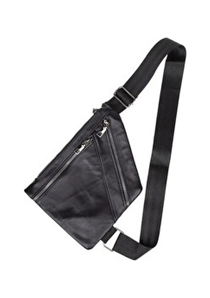 Hakiki Deri Çok Gözlü Günlük Omuz ve Göğüs Askılı Çapraz Çanta