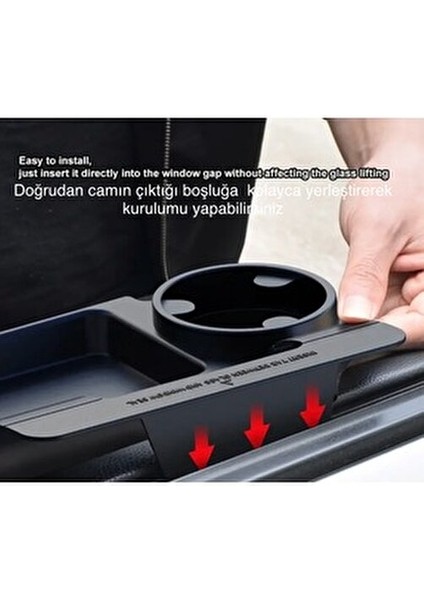 Oto Araç Içi Bardaklık Çok Amaçlı Organizer Bardak Tutucu Telefon Tutucu Saklama Kutusu Siyah modelleri