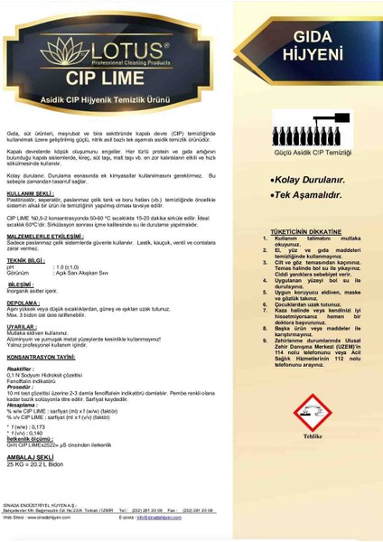 Asit Bazlı Temizlik Ürünü Cıp Lıme Asidik hijyenik fiyatları