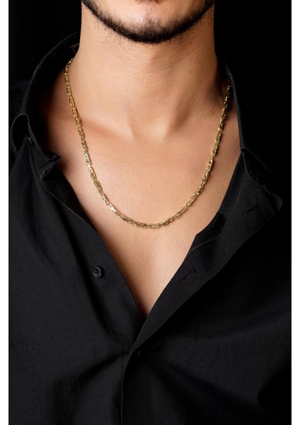 14 Ayar Altın Kral Zincir Erkek Set