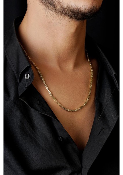 14 Ayar Altın Kral Zincir Erkek Set fırsatları