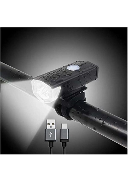 Modlu Su Geçirmez LED Bisiklet Scooter Ön Far Lamba Işık Bisiklet Scooter Farı USB Şarjlı