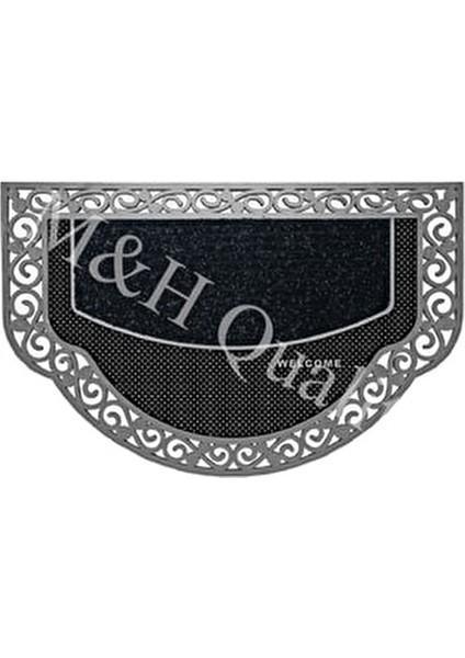 Yarım Ay Modeli Welcome Yazlı Kapı Önü Paspası Gümüş Rengi fiyatları