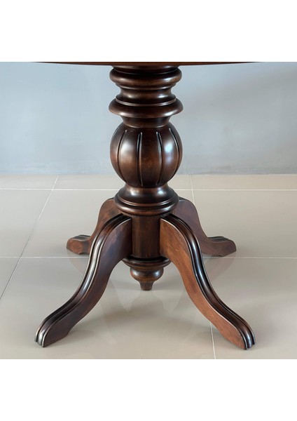 Brugge Masa Takımı, Klasik Masif Ayaklı Yuvarlak Ahşap Masa Takımı modelleri