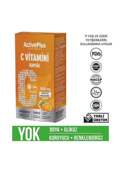 C Vitamini 30 Kapsül