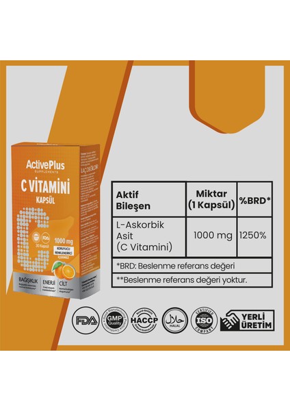 C Vitamini 30 Kapsül modelleri