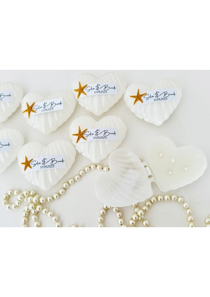 Deniz Yıldızlı Kalp Istiridye Mum