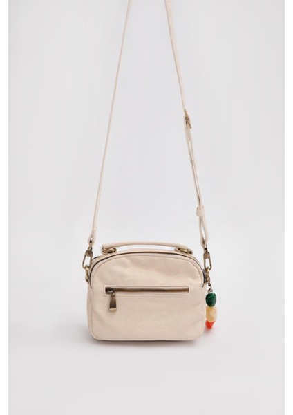 Beyaz Aksesuar Taş Detaylı Omuz Çantası fırsatları